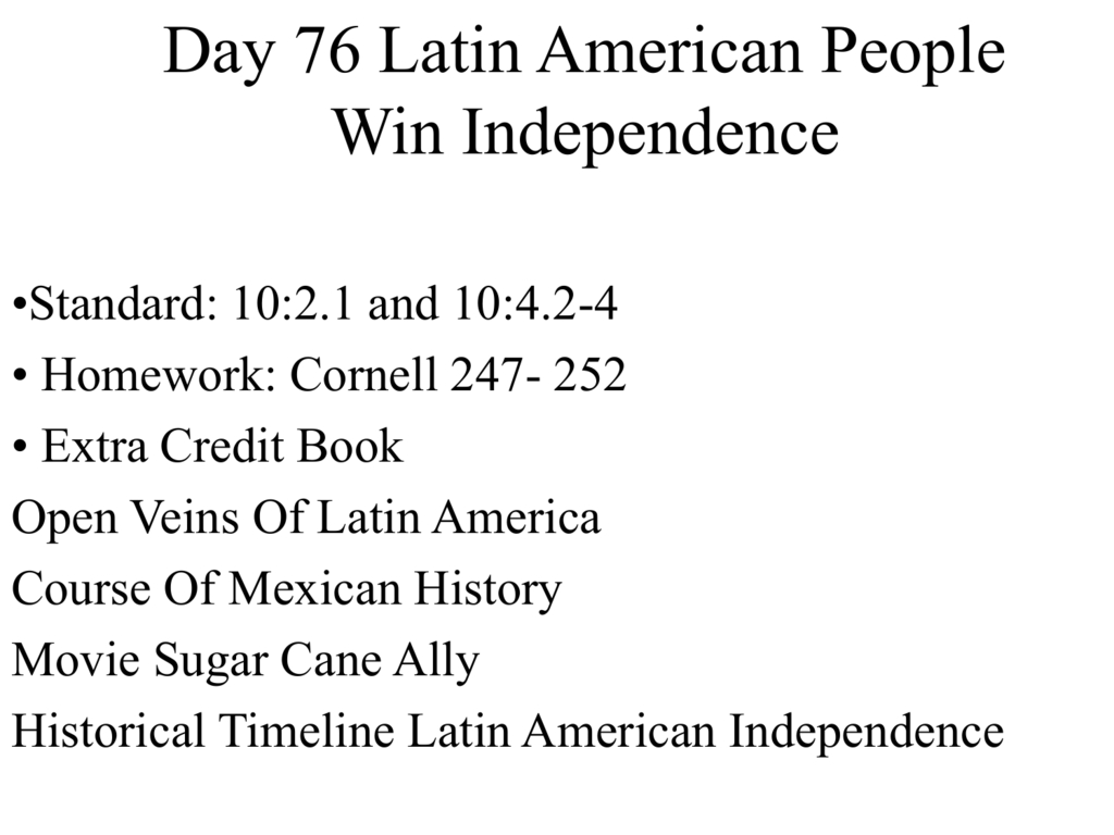 Latin American Independance Pertaining To Latin American Peoples Win Independence Worksheet Answer Key