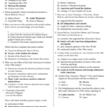 Latin American Political Revolution Practice Questions In Latin American Peoples Win Independence Worksheet Answer Key