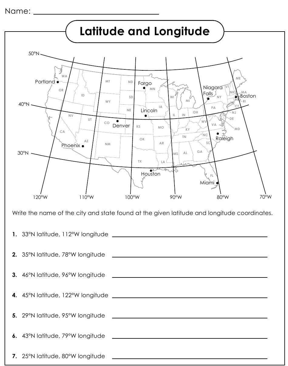 Latit Latitude And Longitude Worksheets As Density Worksheet  Yooob Or Latitude And Longitude Worksheet Answer Key