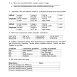 Latitude And Longitude Worksheet Together With Latitude And Longitude Worksheets For 6Th Grade