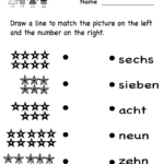 Learn German Numbers Worksheet  Free Kindergarten Learning Regarding German For Beginners Worksheets