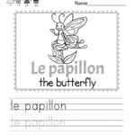Learn The French Language Worksheet  Free Kindergarten Learning And French Grammar Worksheets Printable