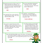 Leprechaun 3Rd Grade Math Worksheet Answer Key  Woo Jr Kids Throughout On The Button Math Worksheet
