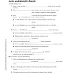 Lesson 3  Ionic And Metallic Bonds In Worksheet 10 Metallic Bonds Answer Key