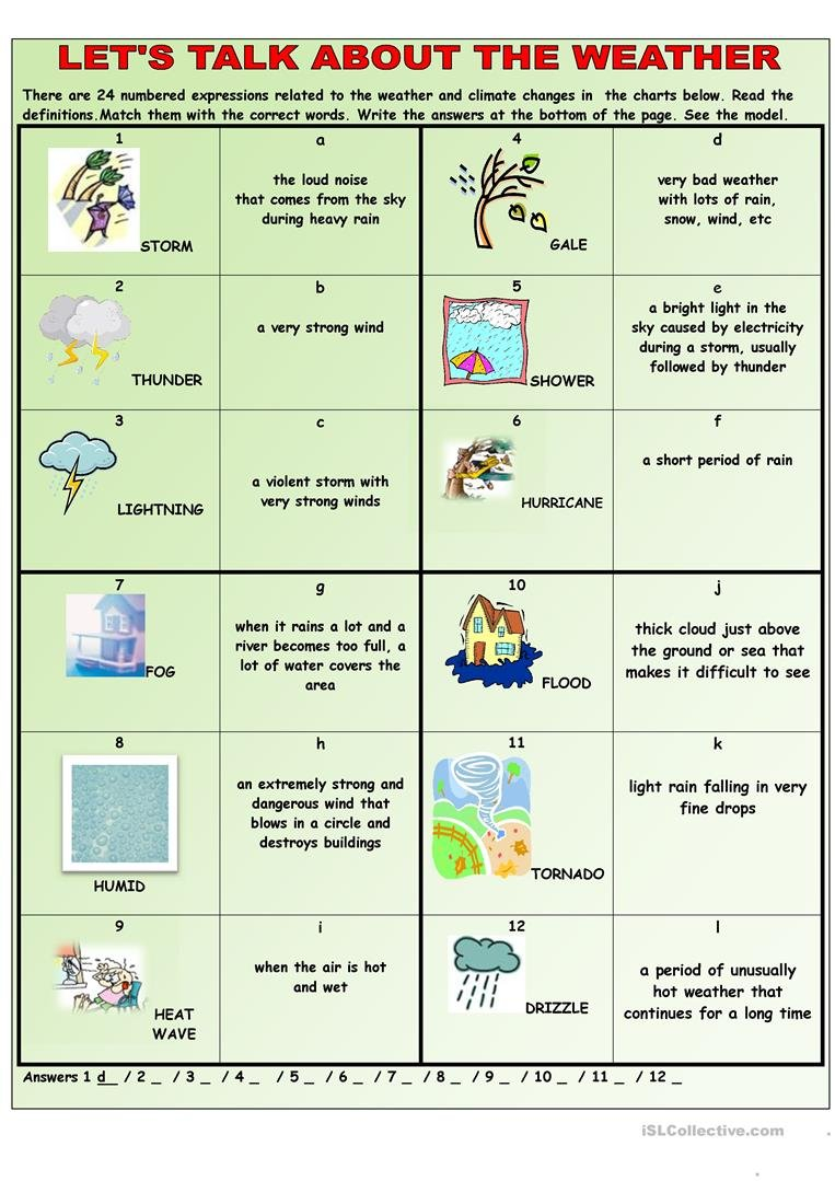 Let's Talk About The Weather Worksheet  Free Esl Printable As Well As Weather And Climate Teaching Resources Worksheet