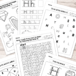 Letter H Worksheets  Alphabet Series  Easy Peasy Learners Intended For Cut And Paste Alphabet Worksheets