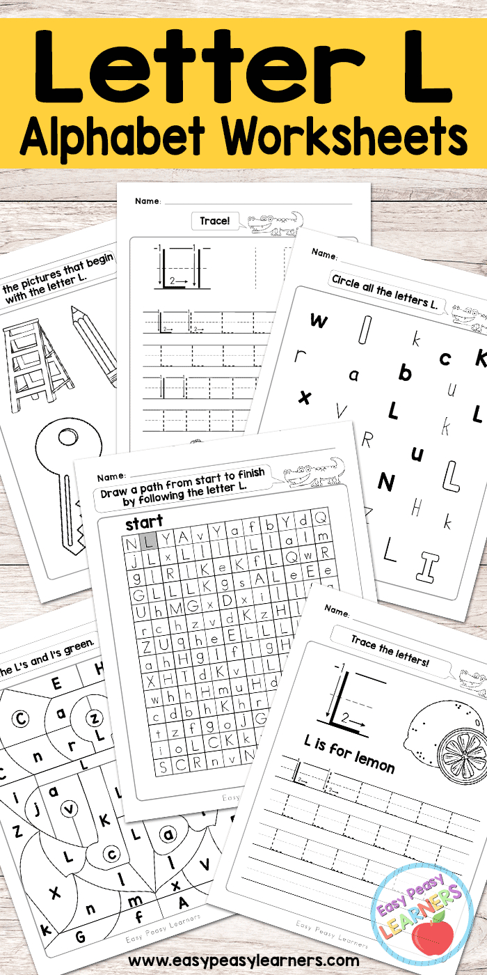 Letter L Worksheets  Alphabet Series  Easy Peasy Learners Pertaining To Preschool Worksheets Alphabet