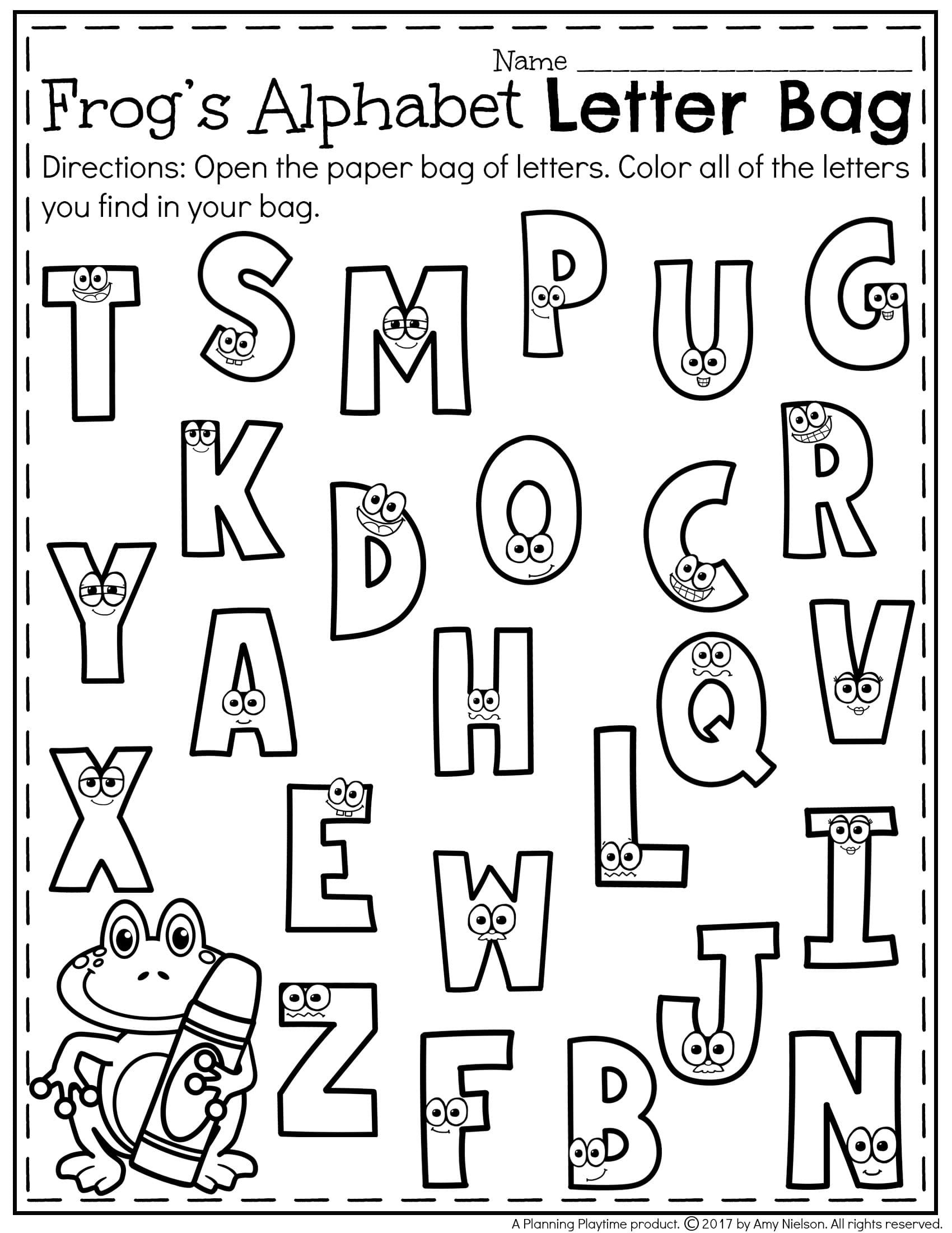 Letter Recognition Worksheets  Planning Playtime As Well As Alphabet Recognition Worksheets For Kindergarten