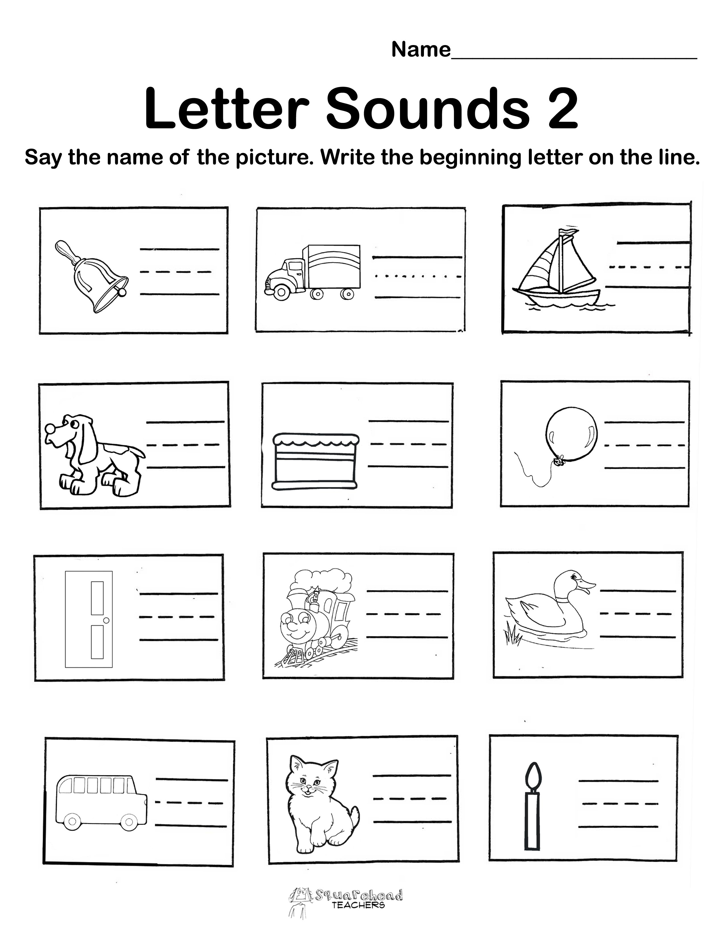 Letter Sounds Free Worksheets  Squarehead Teachers Within Glued Sounds Worksheet
