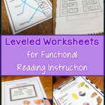 Leveled Worksheets For Functional Reading Instruction  Autism Or Community Living Skills Worksheets