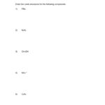 Lewis Structures Practice Worksheet With Lewis Structure Worksheet 1 Answer Key