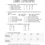 Lewis Structures Worksheet Regarding Lewis Structures Part 1 Chem Worksheet 9 4 Answers