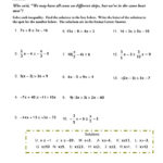 Li 6 Solving Multi Step Inequalities  Mathops Together With Solve And Graph The Inequalities Worksheet Answers