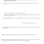 Limiting Reagent Worksheet As Well As Limiting And Excess Reactants Worksheet