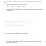Limiting Reagent Worksheet Pertaining To Limiting Reactant Problems Worksheet