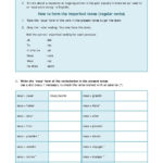 L'imparfait Within The Imperfect Tense In Spanish Worksheet Answer Key