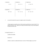 Literal Equations And Formulas Worksheet Doc And Literal Equations Worksheet 1 Answer Key