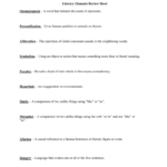 Literary Elements Review Sheet Throughout Literary Elements Review Worksheet