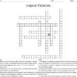 Logical Fallacies Crossword  Wordmint With Logical Fallacies Worksheet With Answers