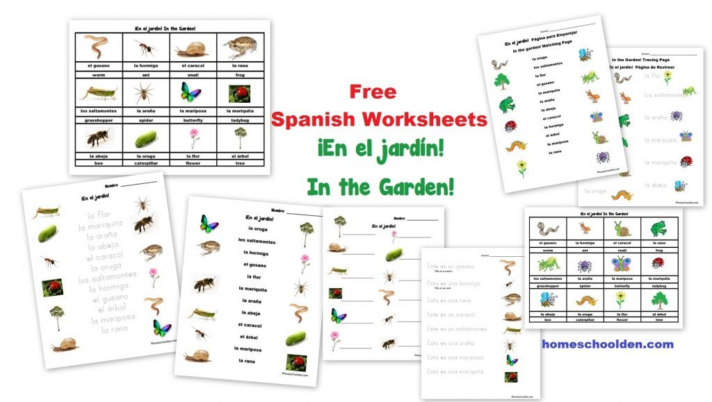 Los Números – Free Spanish Numbers Worksheets  Homeschool Den Intended For Spanish Worksheets Elementary