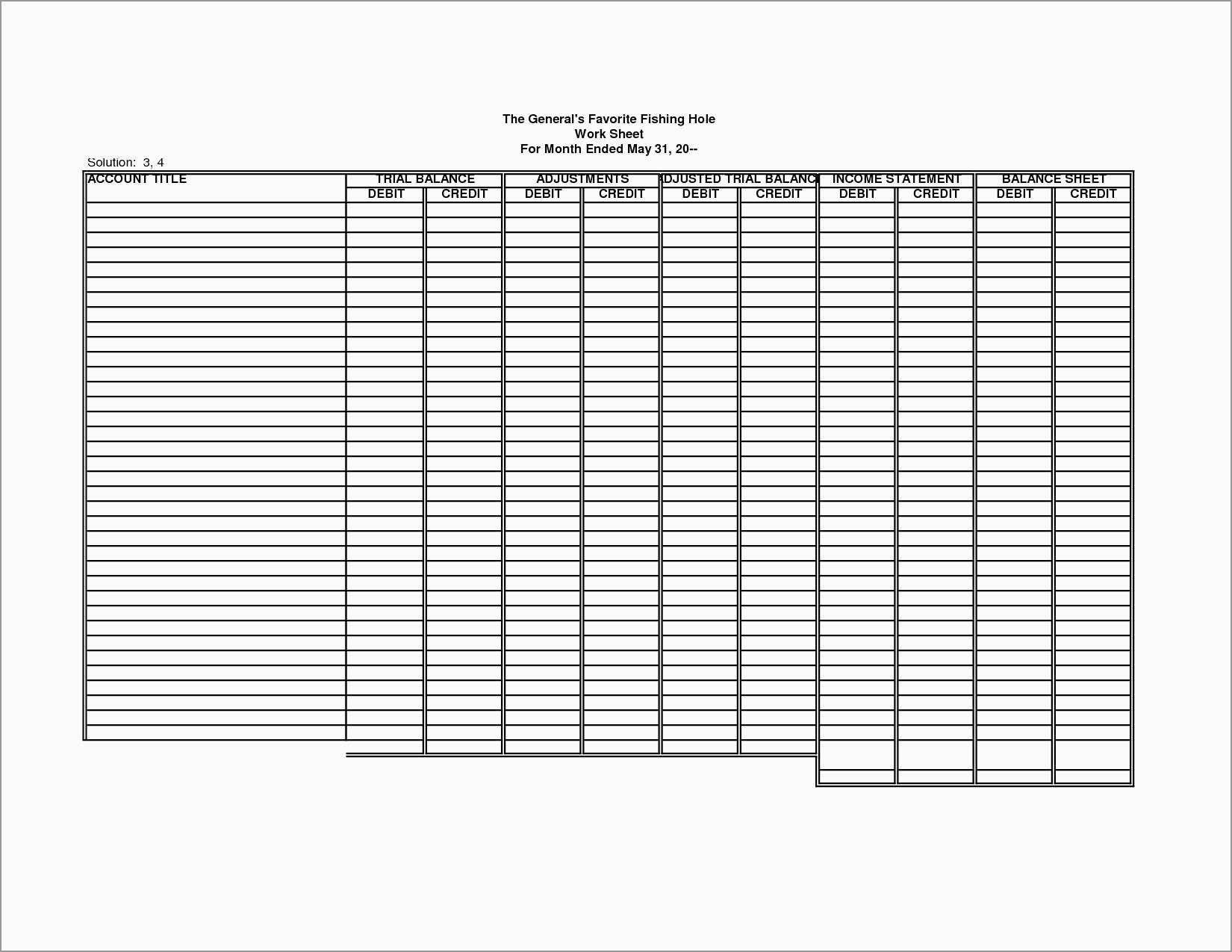 Luxury Free Accounting Sheets Templates  Best Of Template Intended For Accounting Worksheet Template