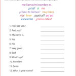 Luxury Spanish Worksheets  Types Of Letter With Learning Spanish Worksheets For Adults