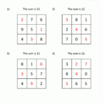 Magic Square Worksheets Also Matrices Worksheet With Answers Pdf