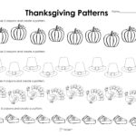 Making Patterns Thanksgiving Style Free Worksheet  Squarehead Throughout Free Thanksgiving Worksheets For Reading Comprehension