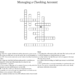 Managing A Checking Account Crossword  Wordmint Or Checking Account Worksheets