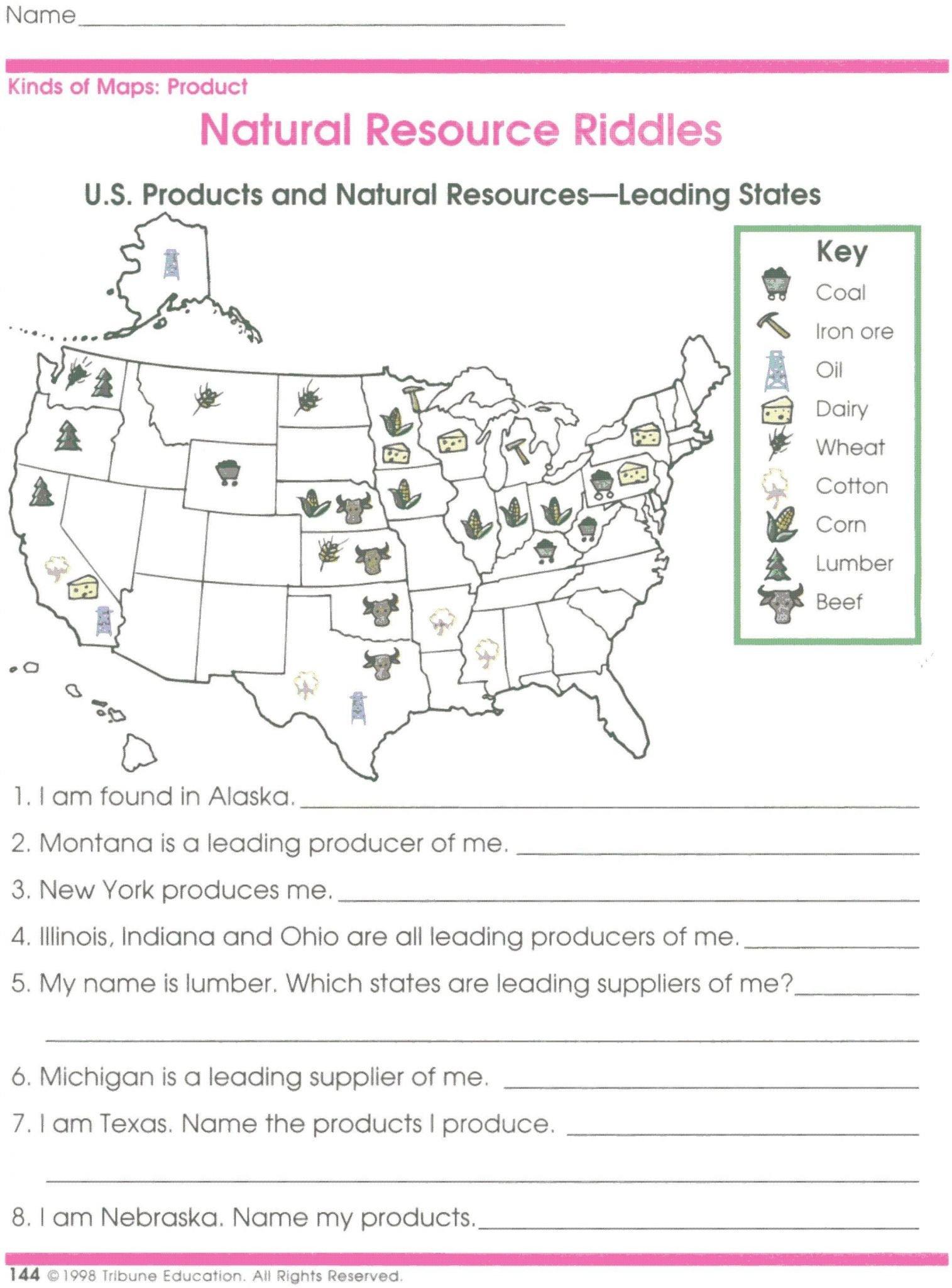 Map Skills United States Worksheet Answers – Gsrp Intended For Map Skills Worksheets