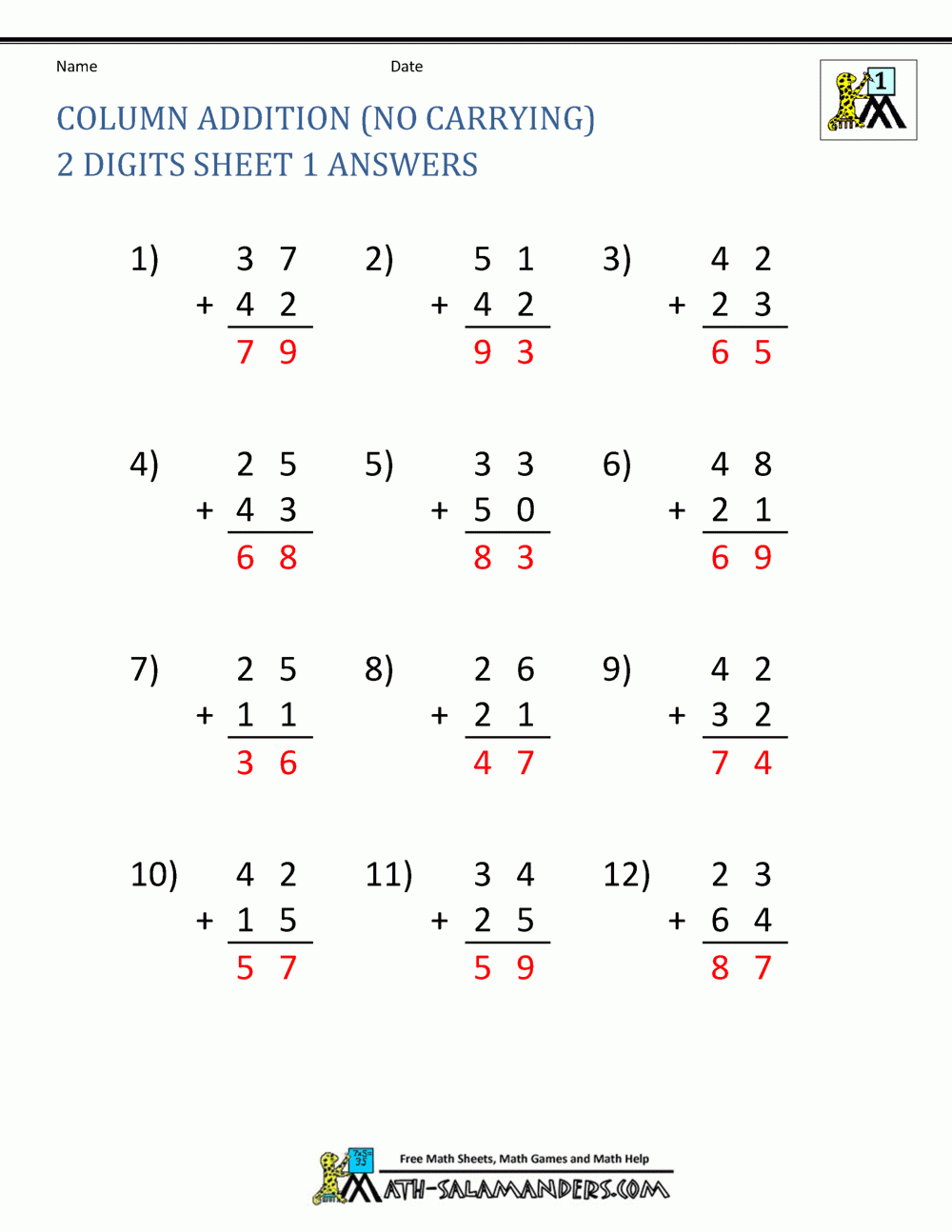 Math Addition Worksheets 1St Grade Together With First Grade Worksheets Pdf
