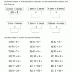 Math Place Value Worksheets 2 Digit Numbers Inside Place Value First Grade Worksheets