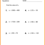 Math Worksheets 8Th Grade Problems Practice Printable 7Th L Singular Throughout 8Th Grade Math Worksheets Pdf