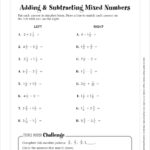 Math Worksheets Adding Subtracting Multiplying And Dividing Ions Also Dividing Mixed Numbers Worksheet