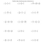 Math Worksheets For Dividing And Multiplying Fractions Intended For Multiplying Fractions With Cross Canceling Worksheet