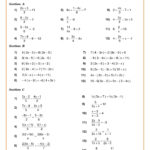 Maths Worksheets  Ks3  Ks4 Printable Pdf Worksheets Along With Solving Linear Equations Worksheet Answers