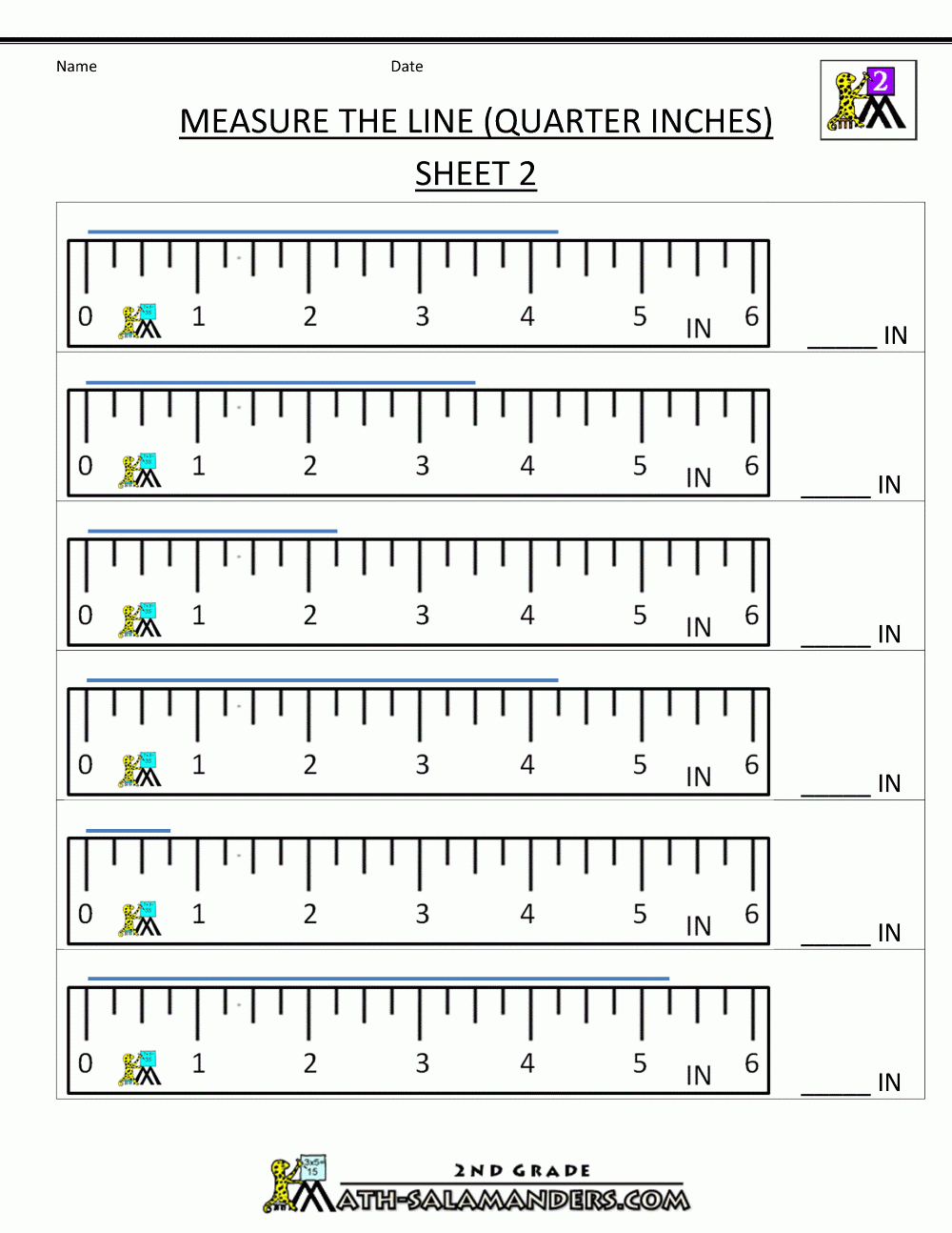 Measurement Math Worksheets  Measuring Length Together With Measuring To The Nearest 1 4 Inch Worksheet