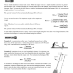 Mechanical Advantage Of Simple Machines With Regard To Simple Machines And Mechanical Advantage Worksheet Answer Key