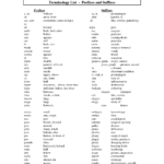 Medical Terminology Prefixes And Suffixes Worksheets  Oaklandeffect Intended For Medical Terminology Suffixes Worksheet