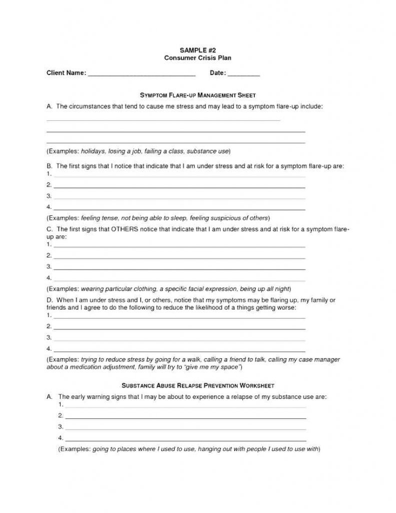 Mental Health Worksheets  Soccerphysicsonline Throughout Printable Mental Health Worksheets