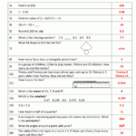 Mental Maths Tests Year 6 Worksheets With Regard To Grade 10 Algebra Worksheets Pdf