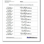 Metric Si Unit Conversions For Unit Conversion Worksheet Answers