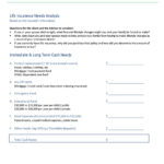 Microsoft Word  6 Lifeinsuranceneedsanalysisdoc  Turning As Well As Life Insurance Needs Analysis Worksheet