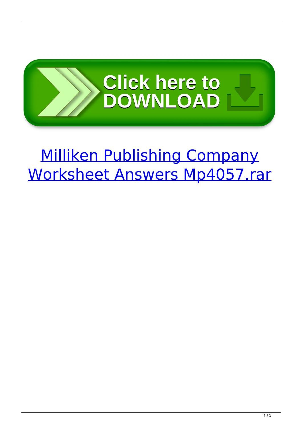 Milliken Publishing Company Worksheet Answers Mp4057Rar Along With Milliken Publishing Company Worksheet Answers Mp4057