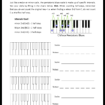 Minor Pentatonic Blues Worksheet – Sara's Music Studio In Piano Theory Worksheets Pdf