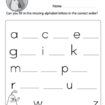 Missing Letter Worksheets Free Printables  Doozy Moo For Miss Kindergarten Worksheets