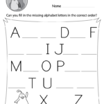 Missing Letter Worksheets Free Printables  Doozy Moo In Free Alphabet Worksheets