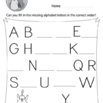 Missing Letter Worksheets Free Printables  Doozy Moo Intended For Alphabetical Order Worksheets