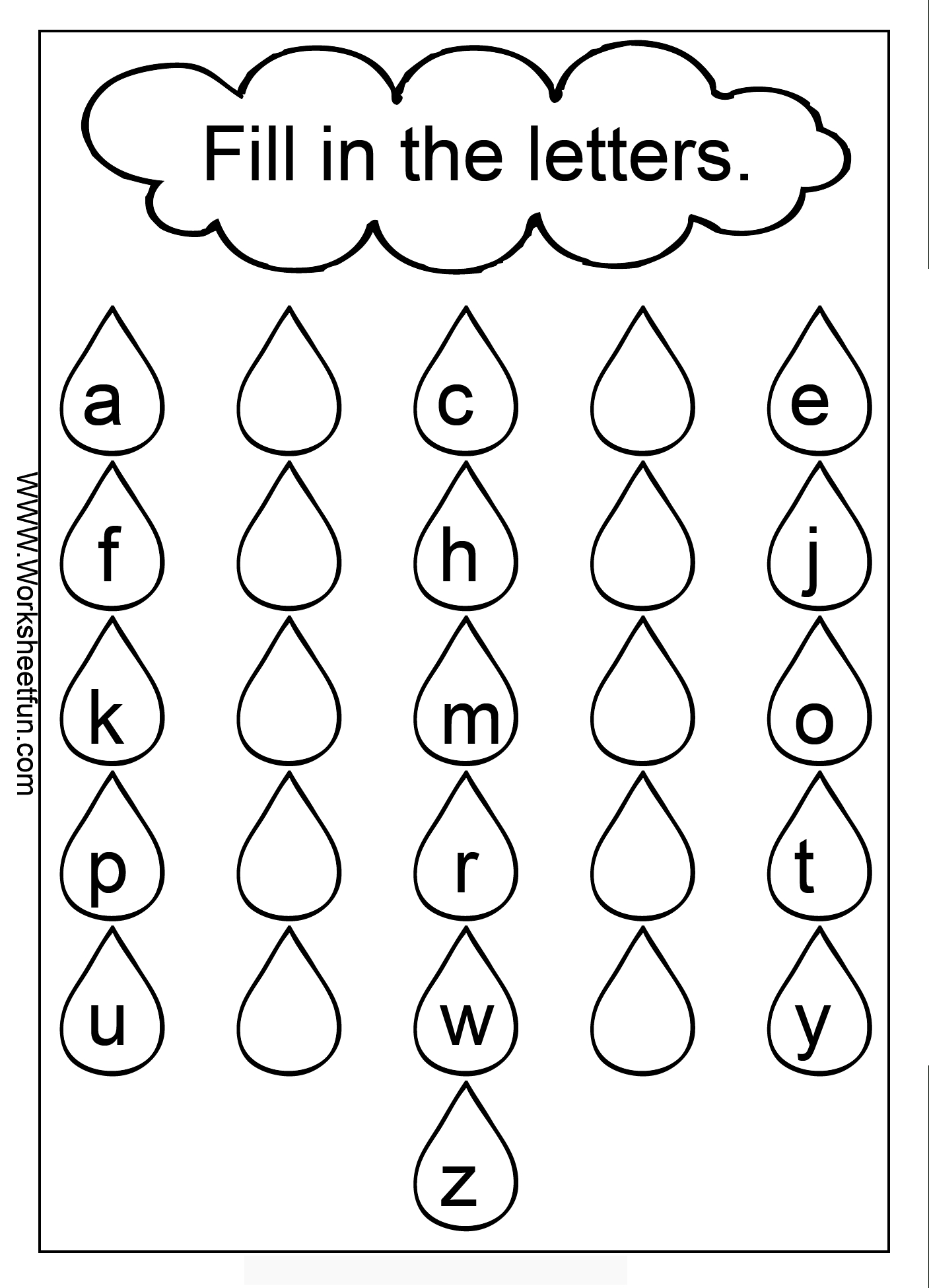 Missing Lowercase Letters – Missing Small Letters  Free Printable As Well As Kindergarten Letter Worksheets