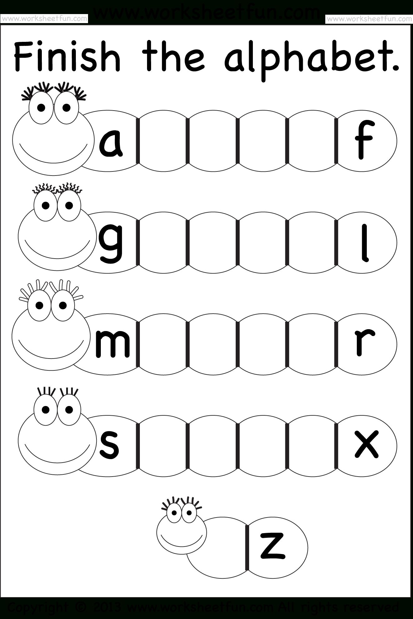 Missing Lowercase Letters – Missing Small Letters – Worksheet  Free Regarding Alphabet Worksheets For Grade 1